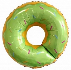 Фольгированный шар "Пончик, Зеленый" (69 см)